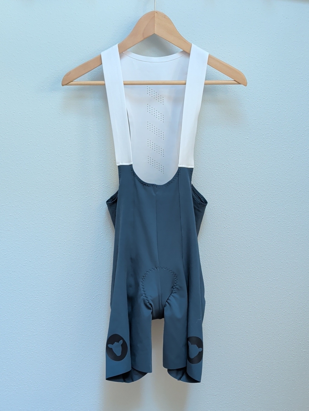 Women's Black Sheep Cycling Bib Shorts in Slate Blue and White